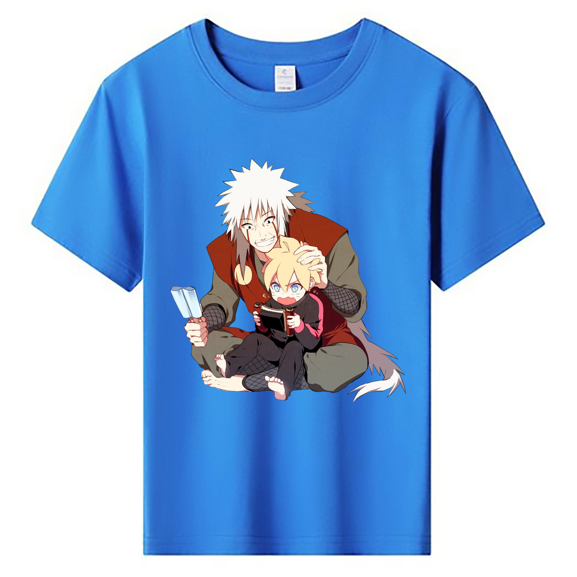 （画像用） NARUTO -ナルト- 自来也（じらいや） Jiraiya 綿100％キッズTシャツ（フロントプリント）